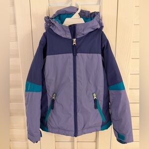 Lands' End Kids Purple and Teal Puffer Jacket - size Small (4)